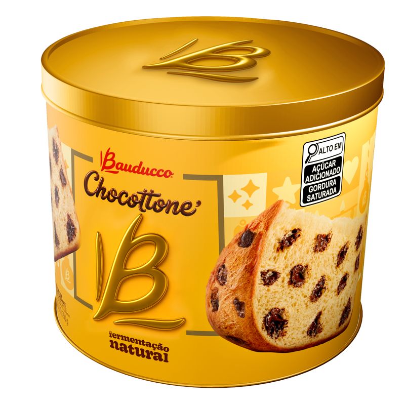 Caixa Bauducco Chocottone Lata 750g 6 und.