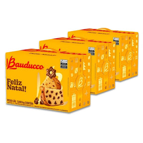 Cesta de Natal Bauducco PP Kit com 3 Cestas de 1040g cada