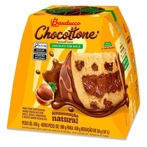 Chocotone Bauducco Panetone Recheado Chocolate e Avelã 450g